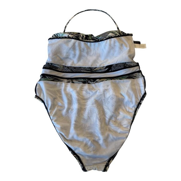 KENNETH COLE Palm Reading Halter One Piece Swimsuit Tummy Control Size XL - Picture 5 of 16